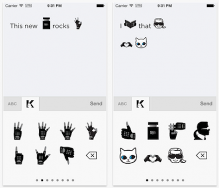 Karl Lagerfeld’s emoji app