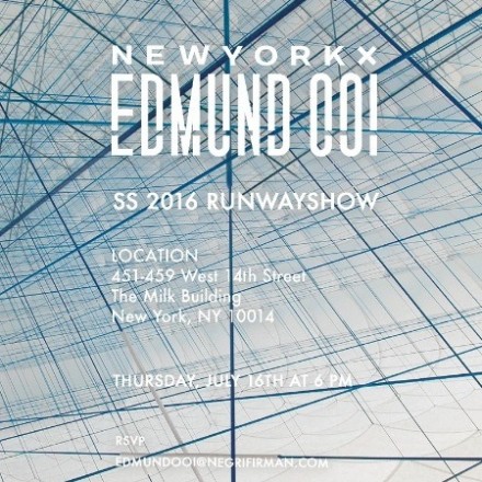 NY Fashion Week: Men SS16 – Edmund Ooi