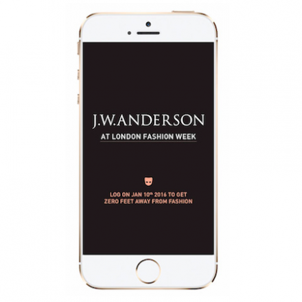 J.W. Anderson FW16 Show live stream on Grindr