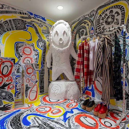 Installation by Charles Jeffrey Loverboy at Dover Street Market NY