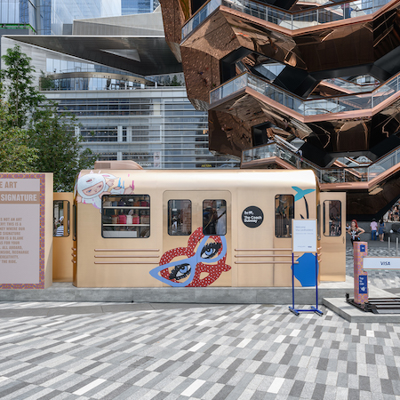 COACH SUBWAY CAR POP-UP AT HUDSON YARDS, NYC