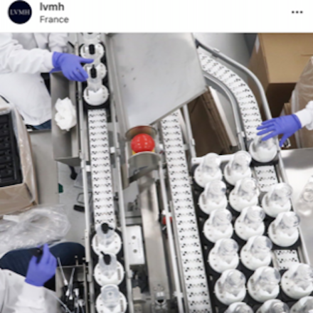 LVMH manufactures hydroalcoholic gel
