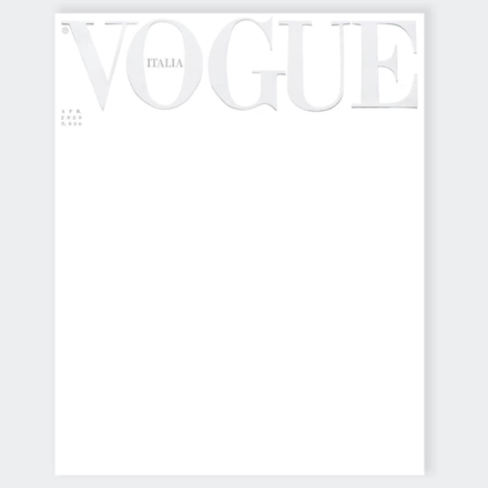 Vogue Italia April’s cover is blank
